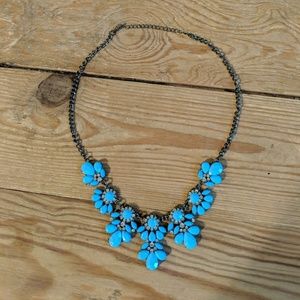 Aqua Blue statement necklace